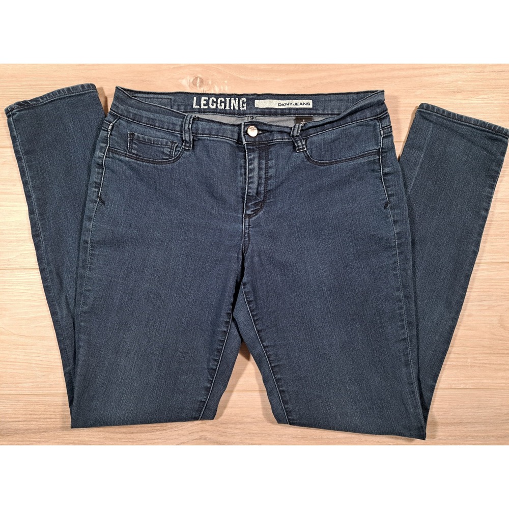 DKNY Jeans Legging Womens Size 6 Dark Wash Slim Fit Stretch Denim Blue‎ Pants